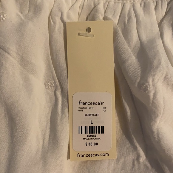 White, ruffle sleeve, tank top, blouse - Picture 3 of 3